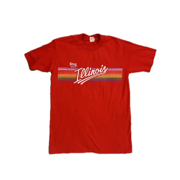 American Vintage Tops - Vintage Illinois Stag T shirt
